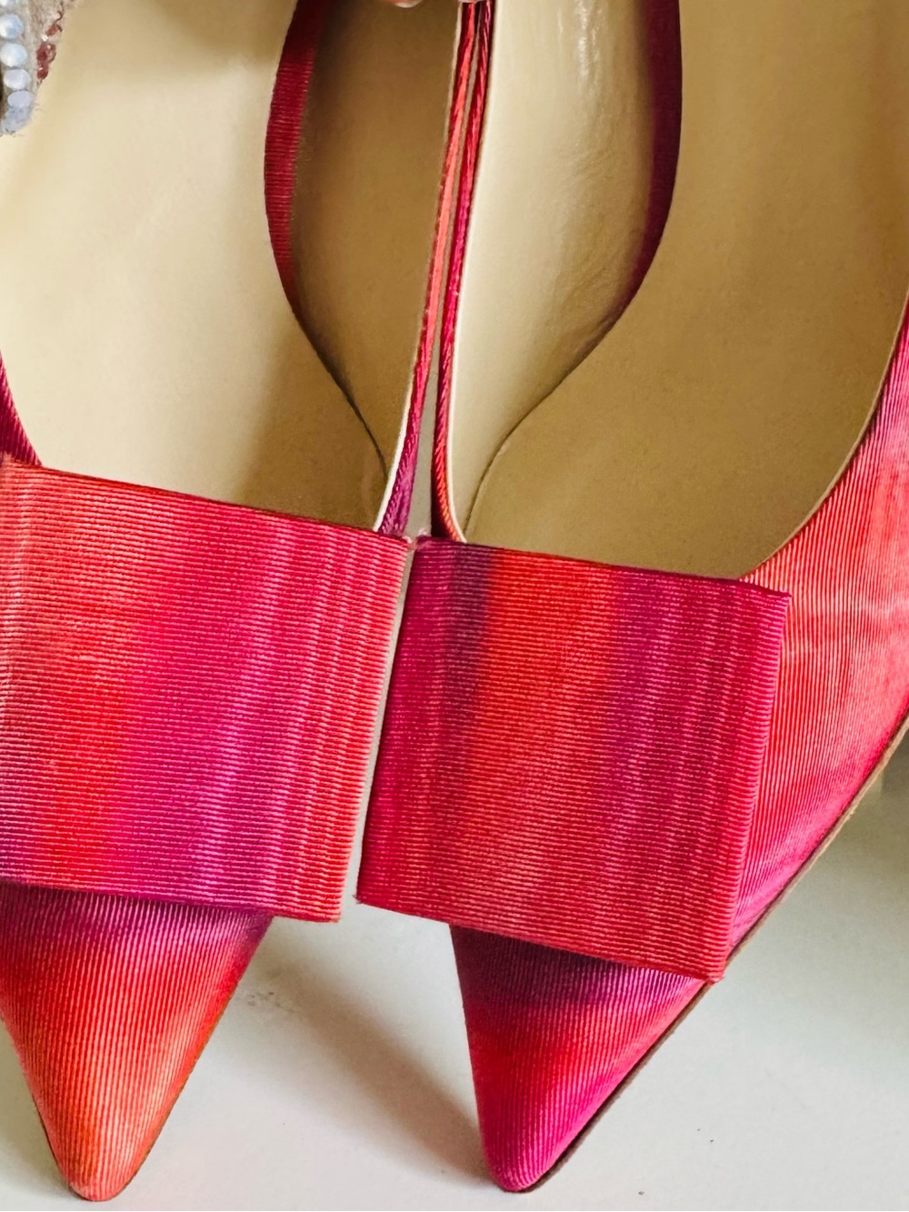 Vero Cuoio butter made in ItalyPink and Red Pointed-Toe Pumps - Picture 5 of 8